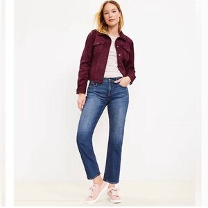 NWT Loft Straight Leg Crop High Rise Jeans